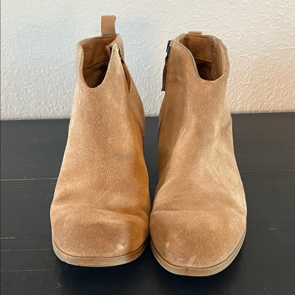 Sofft Tan Suede Ankle Booties